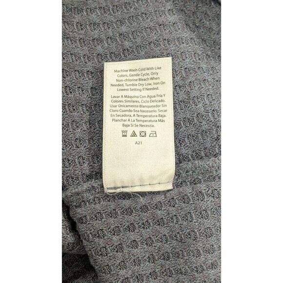 LA Threads Womens Size 2X Dusty Blue Ruffle V Neck Long Sleeve Peplum Blouse Top - Picture 8 of 9